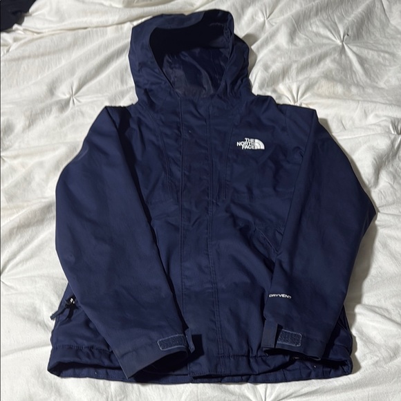 The North Face Other - The North Face Windbreaker- Navy Hooded Jacket (dry vent girls small 7/8)